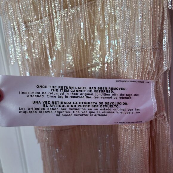 Dress the Population Tanya Beaded Fringe Gown Sz M - Picture 7 of 8